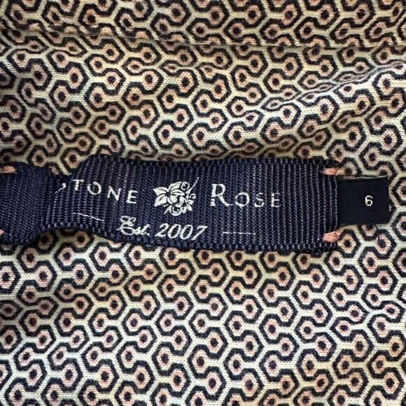 Stone Rose Size 6 (XXL) Short Sleeve Sport Performance Shirt Blue-Pink Design - Picture 3 of 9